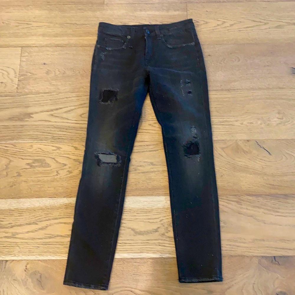 R13 Faded Black Patch Jean - 27 - Picture 2 of 7